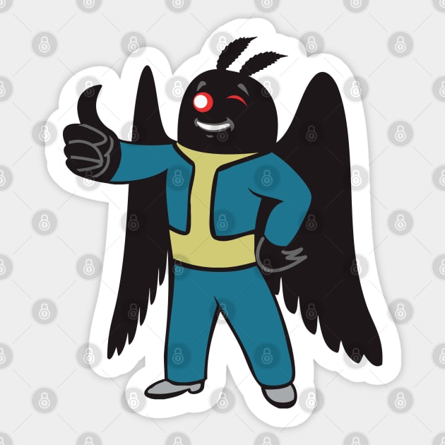 Radiation Suit Mothman Sticker by TheKLSGhostbusters
